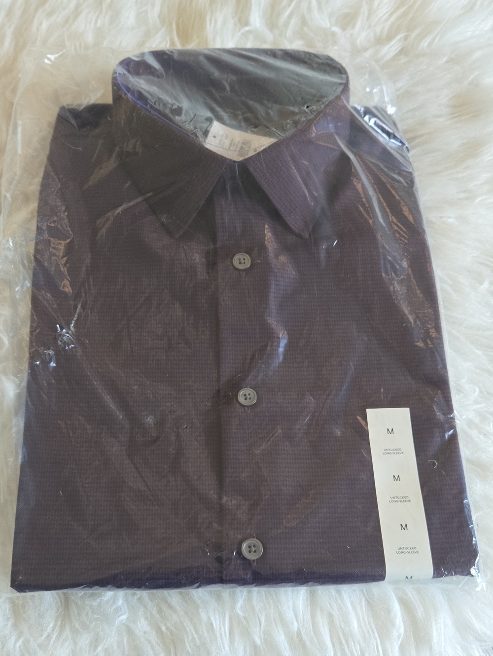 Banana Republic Men's Purple Button-Up Dress Shirt